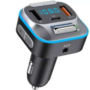 HiGi® - T73 Transmițător FM Bluetooth V5.0 pentru mașină și încărcător rapid USB pentru mașină 58497012 - Prize auto si incarcatoare