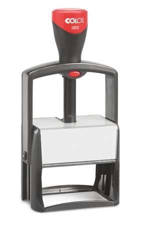 COLOP Classic 2800 öntöltő bélyegző, fém, fekete és piros, 68 x 49 mm-es lenyomat