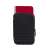 RIVACASE Tok 2.5 inch HDD Case, black, with red zipper, closed, front view, with a red external hard drive inside