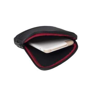 RIVACASE Tok 2.5 inch HDD Case, black, with red zipper, open, showing a white external hard drive inside - RIVACASE