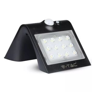 Kinkiet V-TAC Lampa Solarna Ścienna LED z czujnikiem ruchu VT-767 1.5W 220lm Czarny IP65 8277 134018113 - Zewnętrzna lampa ścienna
