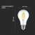 V-TAC 10W E27 A60 átlátszó filament LED izzó, 105 mm magasság, 60 mm átmérő