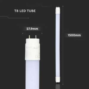 V-TAC LED Fénycső T8 - 150cm - 15W - Meleg Fehér