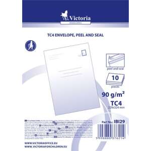 VICTORIA PAPER TC4 boríték, peel and seal, 10 db, 90 g/m², 229x324 mm - Boríték