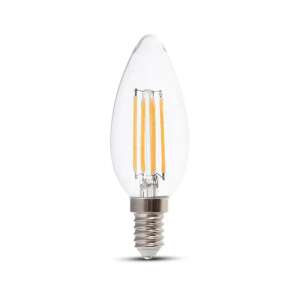 V-TAC 4W E14 meleg fehér filament LED gyertya égő - V-TAC