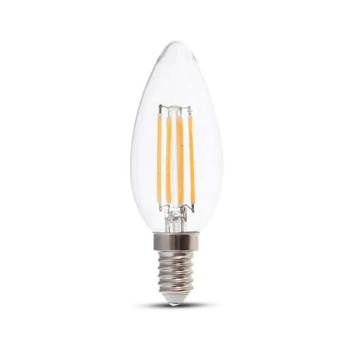 V-TAC 4W E14 meleg fehér filament LED gyertya égő
