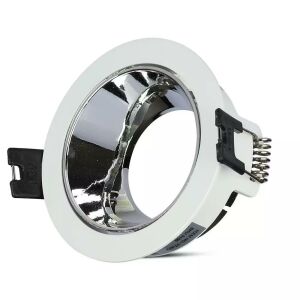 V-TAC GU10 LED Spotlámpa Keret - Fehér/Króm 136482628 - V-TAC