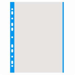 DONAU Genotherm A4 document protector, 40 micron, blue edge, 100 pack - Document wallet