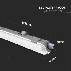 V-TAC armatúra LED fénycsővel 120cm 18W IP65 hideg fehér - SKU 6460 131640938 - Fénycsöves lámpa