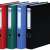 DONAU ring binder, 4 rings, D-shaped, 45 mm, A4, PP/cardboard, black, blue, green, red