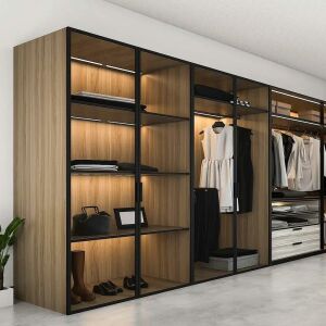 V-TAC LED Cabinet Light installed in a modern wardrobe - Lamp & Lighting