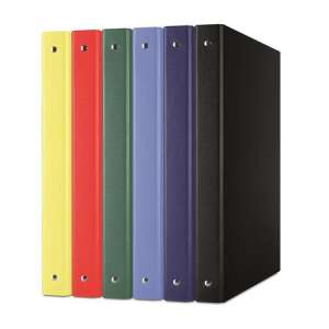 DONAU ring binder, 4 rings, 35 mm, A4, PP/cardboard, lemon yellow - File folder