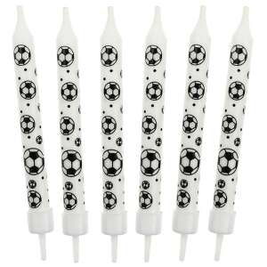 Set od 6 svijeća s uzorkom nogometne lopte 58541415 - Potrepština za party