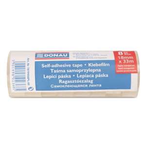 DONAU Self-adhesive tape, 18mm x 33m, transparent, 8 rolls - Office accessory