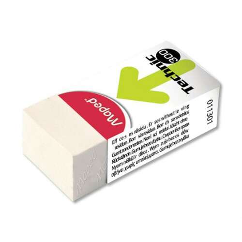 Maped Technic 300 eraser, white, paper wrapped, for pencil