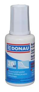 DONAU Correction Fluid, 20 ml, white, solvent-based, for correcting mistakes on paper - Office accessory