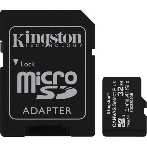 Karta pamięci Kingston 32GB Canvas Select Plus microSDHC 100R A1 C10 + ADP