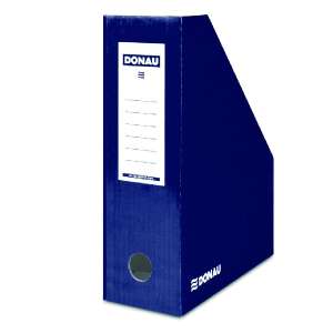 DONAU blauer Karton-Magazintasche, 100mm Kapazität - Dokumenten-Stehsammler