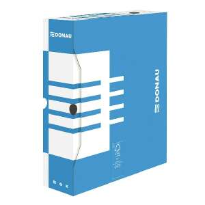DONAU Archiválódoboz, A4, 100 mm, karton, DONAU, kék 100917051 - Archiváló doboz