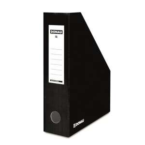 DONAU black magazine file, 80mm, for A4 documents, cardboard, foldable - Magazine file