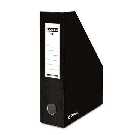 DONAU black magazine file, 80mm, for A4 documents, cardboard, foldable