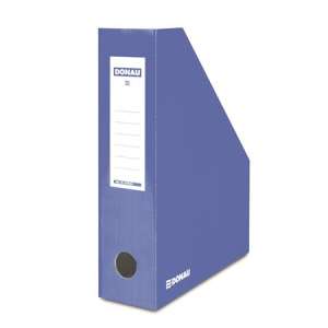 DONAU blue cardboard magazine file, 80mm capacity - Magazine file