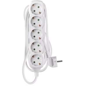 Emos 5-way extension cord with 3 meter cable, white - EMOS