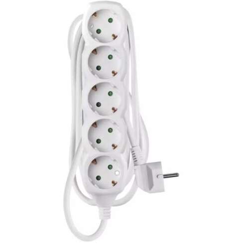 Emos 5-way extension cord with 3 meter cable, white