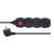 Emos 1.5m 3-socket extension cord with switch, black