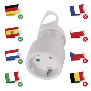 Emos schuko aljzat, fehér (P0047)