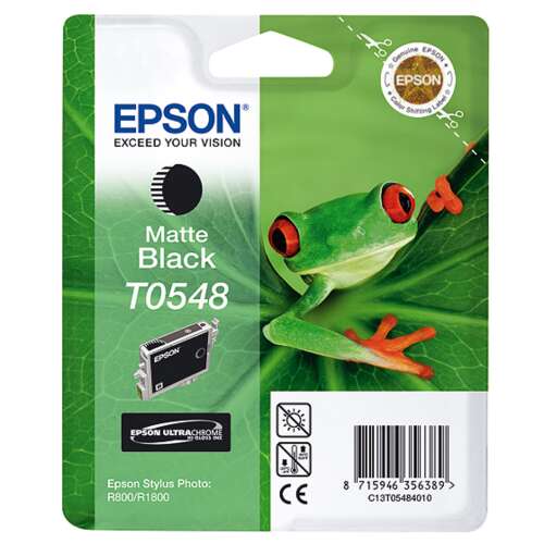 Epson T0548 Matt Black tintapatron eredeti C13T05484010 Béka