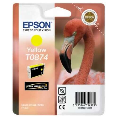 Epson T0874 Sárga Tintapatron Epson Stylus Photo R1900 nyomtatókhoz - Tintapatron