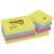 3M Post-it Notizen, 38x51mm, 100 Blatt, gemischte Farben, 12 Blöcke pro Packung