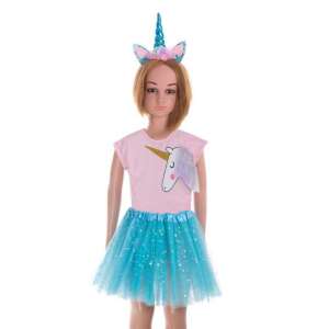 Unicorn costume for girls, blue tutu skirt with stars and unicorn headband, 3-6 years - Costume for Kid
