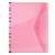 DONAU A4 document folder, pink, polypropylene, with flap, for loose-leaf binders