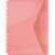 DONAU A4 document folder, pink, polypropylene, with flap, for loose-leaf binders