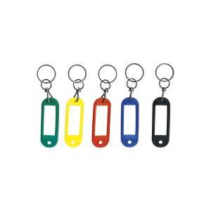 Fornax BC-13 kulcstartó címkék, 6 db-os csomag, műanyag, irodai és iskolai használatra - Kulcscímke