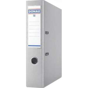 DONAU A4 gyűrűs mappa, 75mm, szürke, élvédő fémsínnel - Gyűrűs mappa