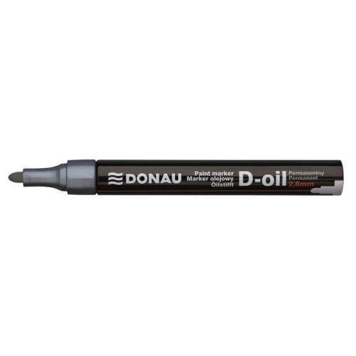 Marker za bojanje DONAU D-oil, srebrni, 2,8 mm, zakošeni vrh