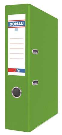 DONAU Document organizer, 75 mm, A4, PP/cardboard, with edge protector, DONAU "Life", neon green
