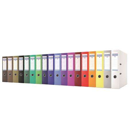DONAU Organizator de documente, 75 mm, A4, PP/carton, DONAU Rainbow, negru