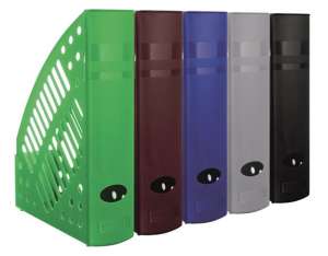 DONAU plastic magazine file, green, A4 size, for organizing documents and magazines - Magazine file