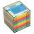 DONAU Note Box with Coloured Paper, 90x90x85 mm, 800 sheets, neon colors