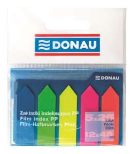 DONAU Etichetă de marcare, plastic, în formă de săgeată, 5x25 coli, 12x45 mm, DONAU, culoare neon 31561317 Etichete de marcat