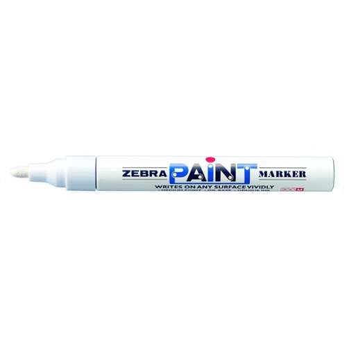 Zebra Paint Marker, white, oil-based, 3mm line width