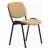 Felicia conference chair with fabric upholstery, black metal frame, drapp color