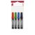 ICO Permanent 12 alcohol marker set, 4 assorted colors, 1-4mm chisel tip