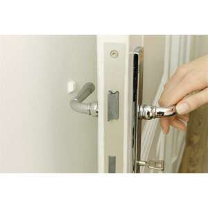 Tesa Protect door bumper, white, 10x10mm, installed on a door to prevent damage from the handle - Door stop