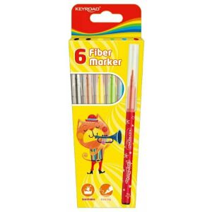 Keyroad Rostirón 6 darabos filctoll készlet - Vegyes színek - Rajzeszköz