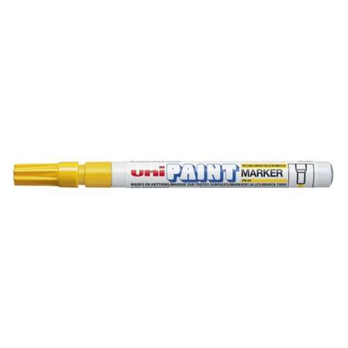 Uni Paint Marker, sárga, 0,8-1,2 mm, bármilyen felületre írható